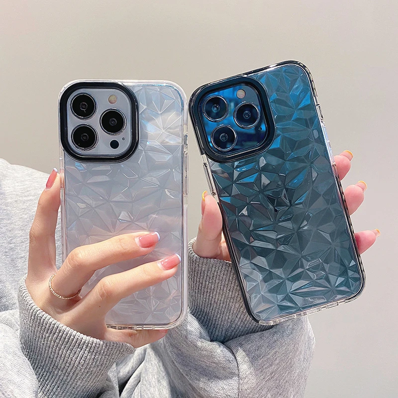 

Luxury Fashion Diamond Clear Case For iPhone 11 12 13 14 Pro Max X XR XS 7 8 Plus SE 2020 Transparent Soft Shockproof Back Cover