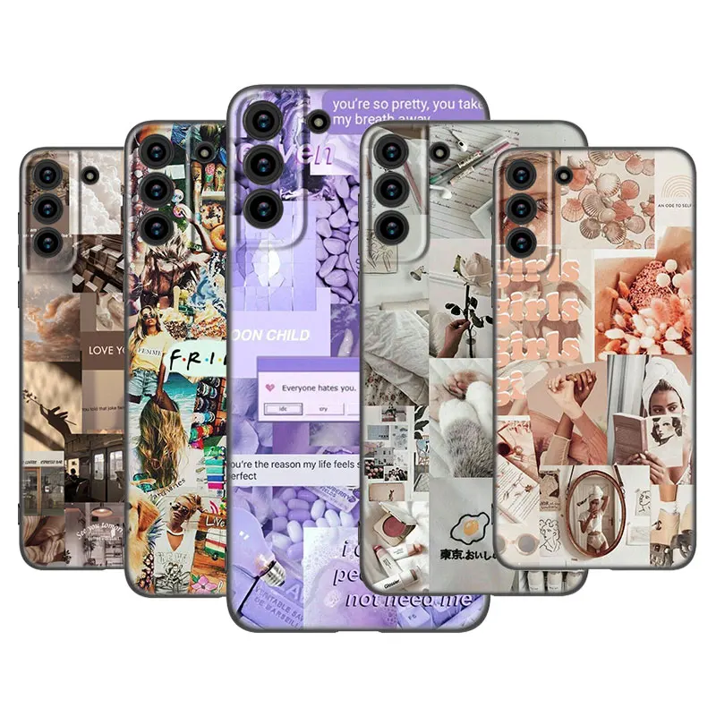 Чехол для телефона с коллажем в эстетике Samsung Galaxy S22 Pro S21 S20 Ultra FE S10 Lite 5G S10E S9 S8 Plus -