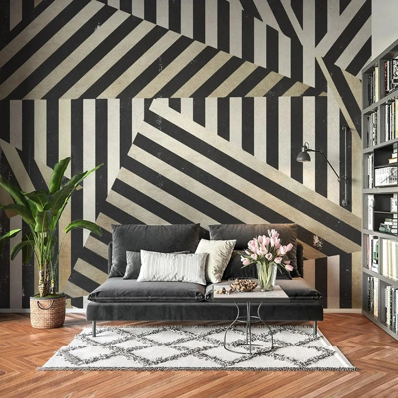 

Nordic Modern Creative Geometric Lattice Mural Wallpaper Living Room Bedroom TV Sofa Background Decor Wall Cloth Papel De Parede