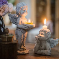 angel candlestick decoration groceries garden courtyard retro literature european cupid gift candle holder