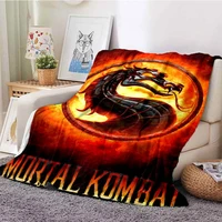 mortal kombat logo printed blanket childrens warm blanket soft and comfortable blanket home travel send birthday gift blanket