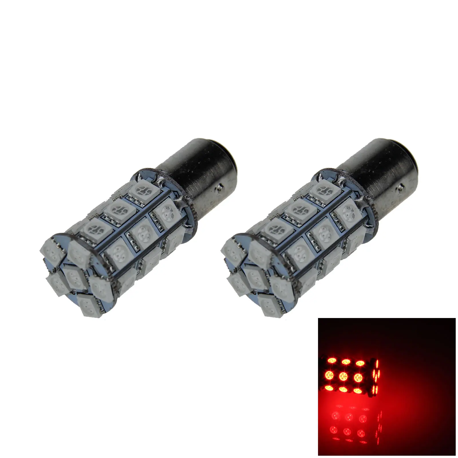 2x красный автоматический 1157 стоп-сигнал индикатор фотолампы 5050 SMD светильник 1493