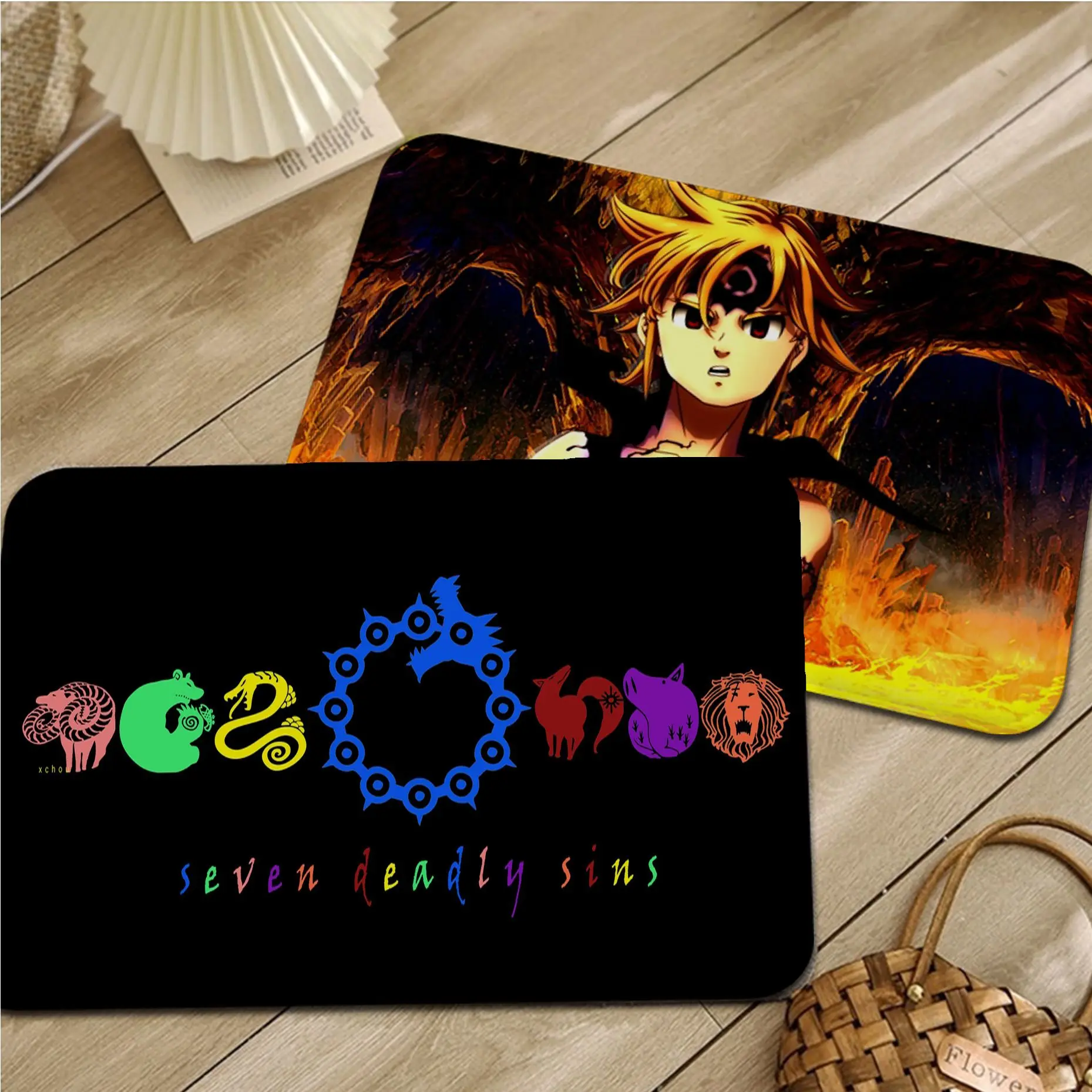 

Seven Deadly Sins Hallway Carpet Rectangle Anti-slip Home Soft Badmat Front Door Indoor Outdoor Mat Doormat Area Rug