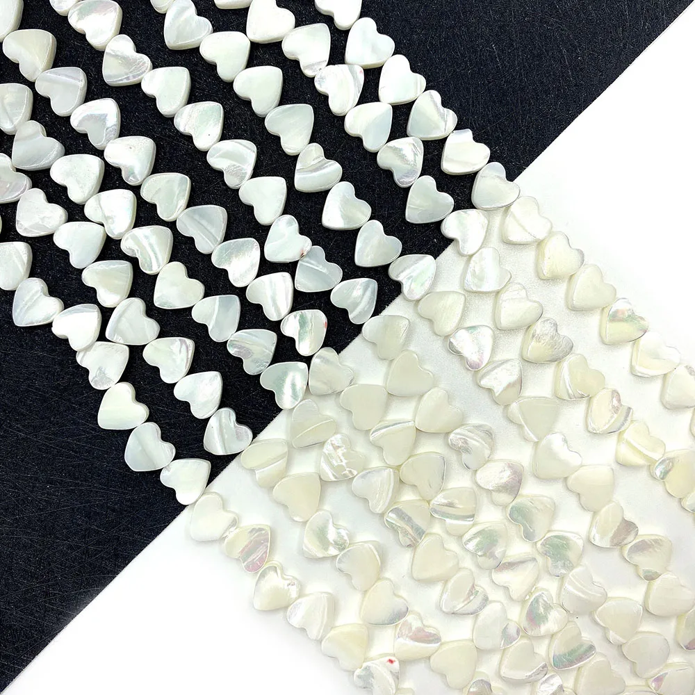 

White Heart Shell Beads Natural Freshwater Mother of Pearl Beads for Jewelry Making DIY Bracelet Necklace Handmade Accessories