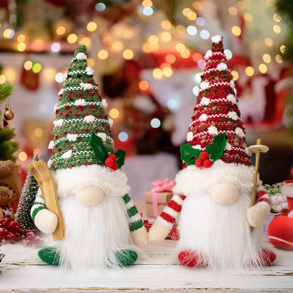 Креативное Вязаное Рождественское Украшение Светящаяся Кукла Рудольфа Безликий