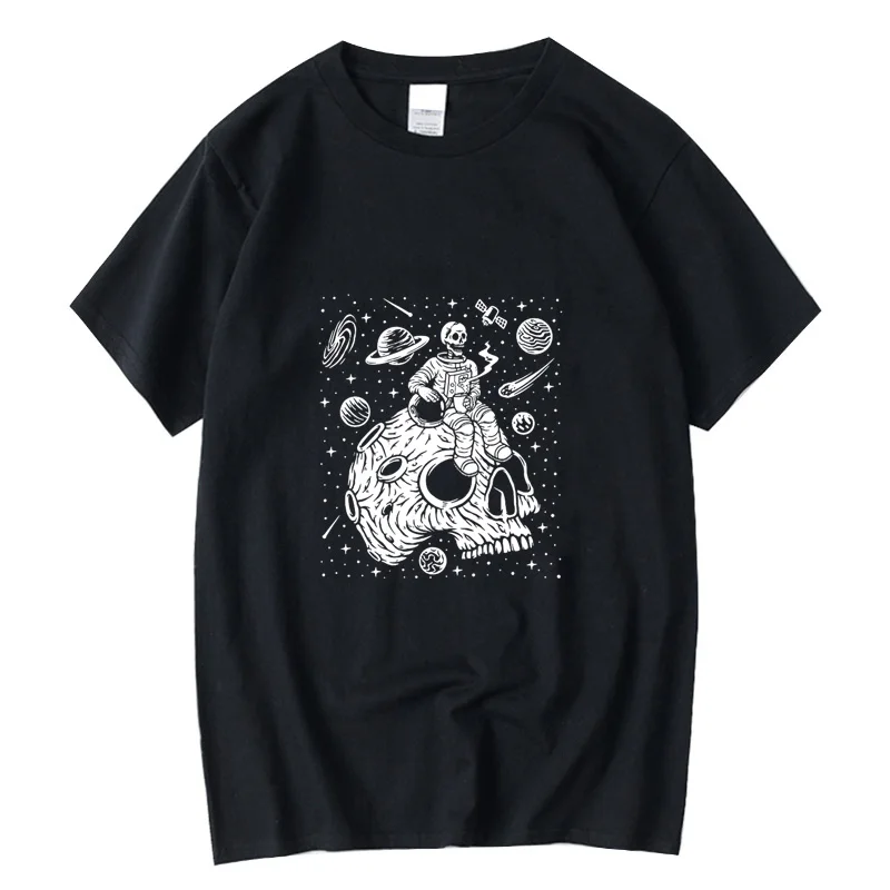 

FPACE T-shirt High Quality 100% cotton funny skull print design summer short sleeve o-neck cool t shirt tops t-shirt for men