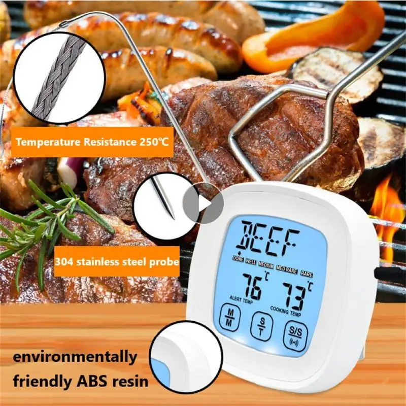 

Kitchen Digital BBQ Food Thermometer Meat Cake Candy Fry Grill Dinning Household Cooking Thermometer Gauge Oven Thermometer Tool