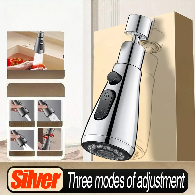 

Универсальный Удлинитель Для Кухонного Смесителя 360° ° Вращающийся Аэратор С Пластиковой Защитой От Брызг