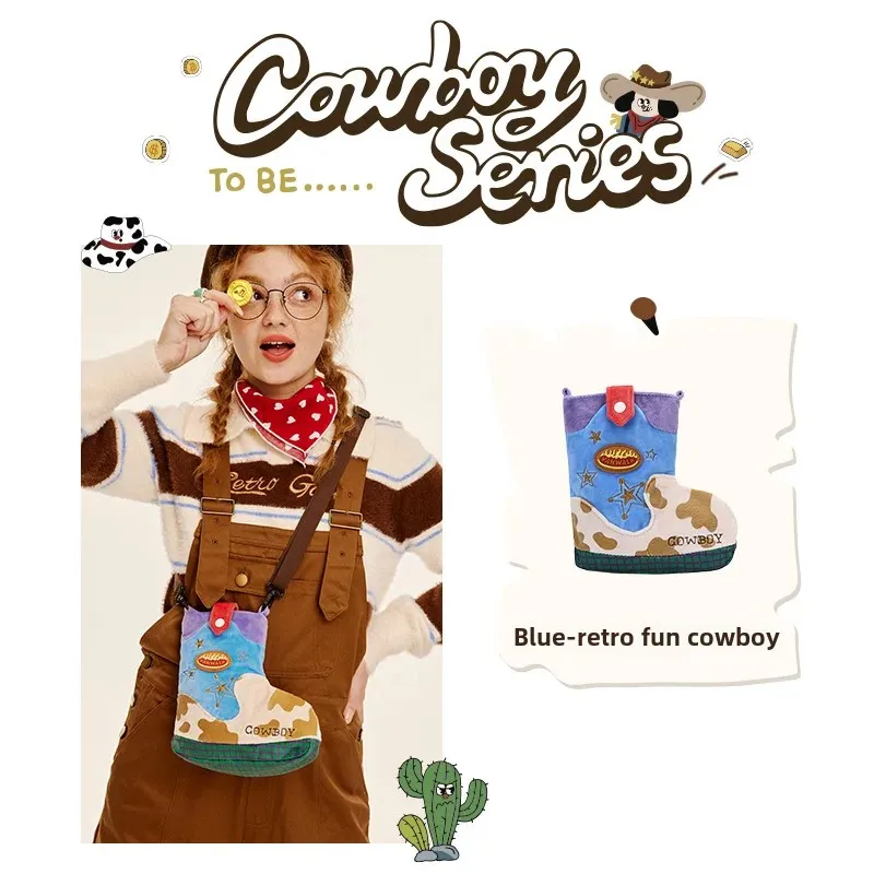 Vanwalk джинсовая серия рождественские винтажные ботинки сумка женская подарочная