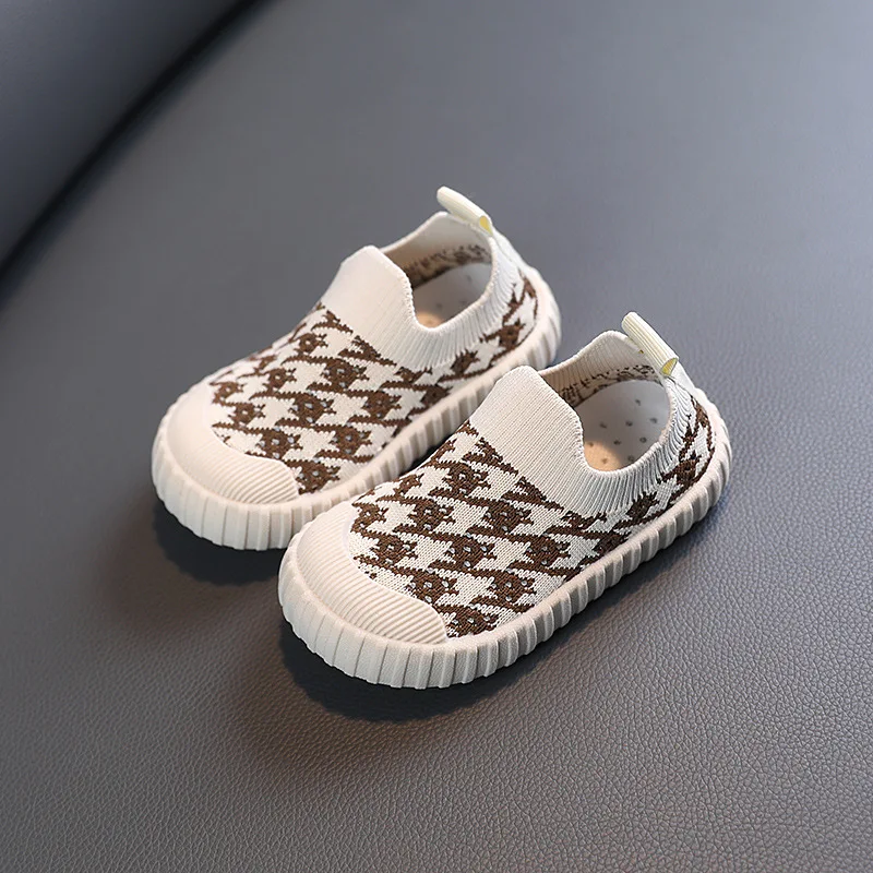 

Summer New Baby Boys Toddler Shoes Soft Bottom 2022 New Soft Houndstooth Retro Children's Fashion Versatile Girls Casual Shoes
