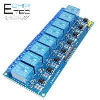 free shipping 8 channel relay module 5v with optocoupler isolation support avr51pic microcontroller plc relay module