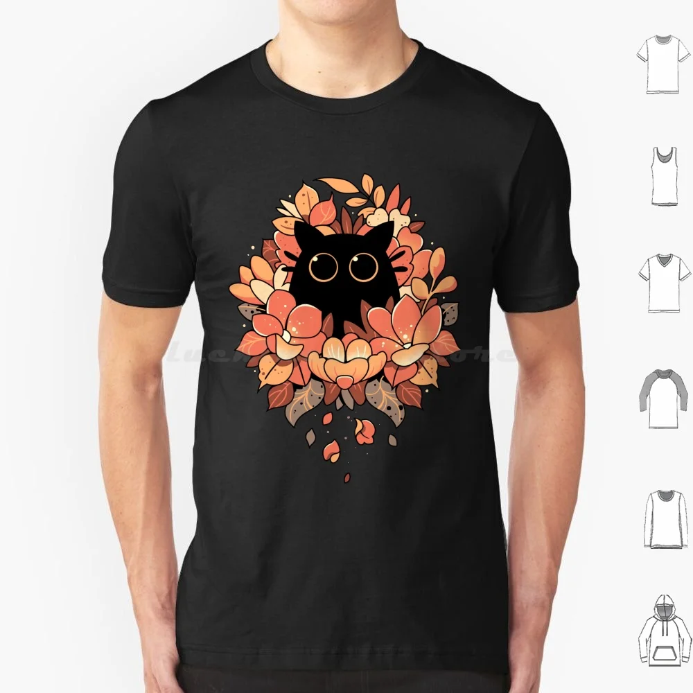 

Feline T Shirt 6Xl Cotton Cool Tee Adorable Autumn Cat Lover Cute Animal Meow Black Cat Cat Chibi Cute Flowers Kawaii Kitty