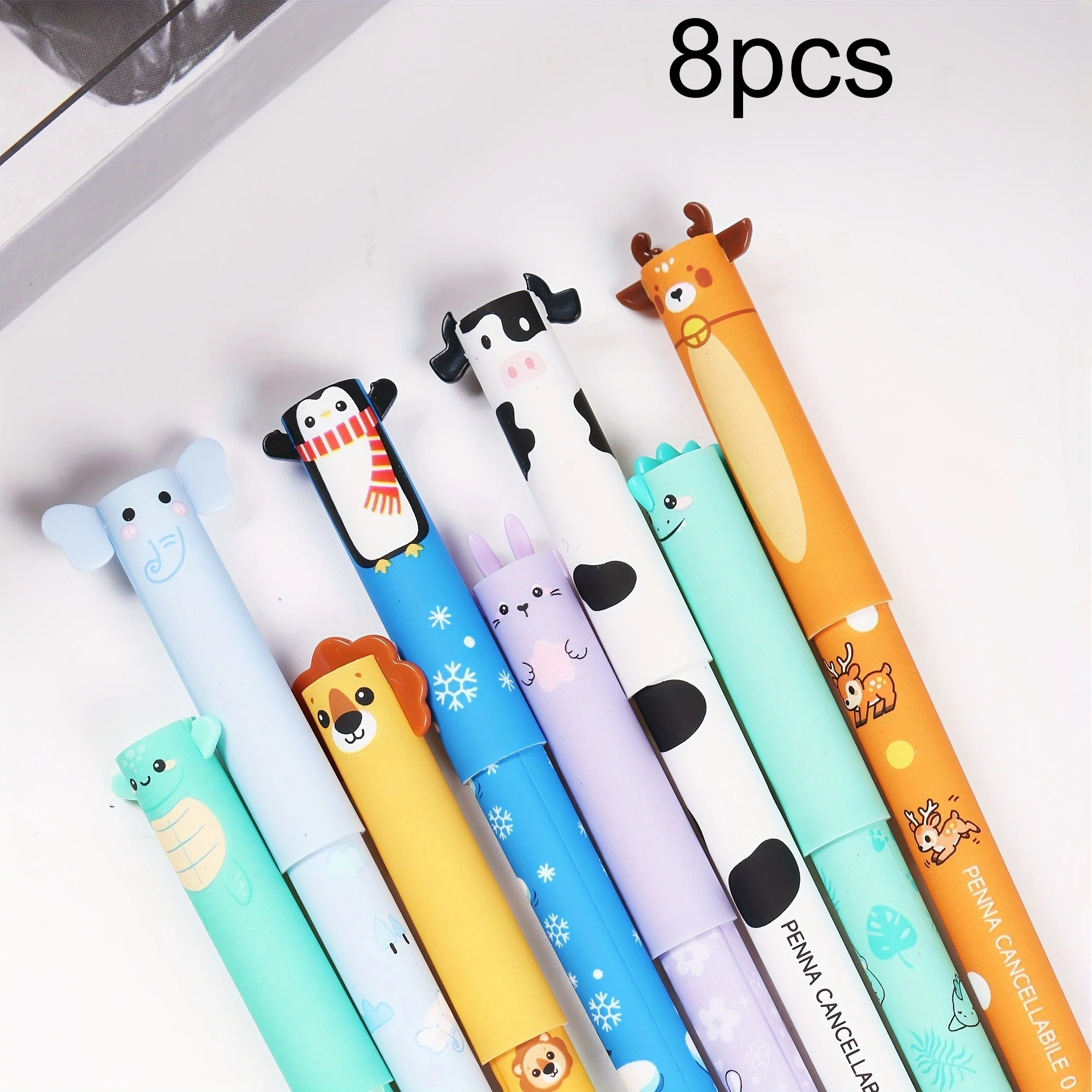 

Набор из 8 стираемых ручек в форме животных