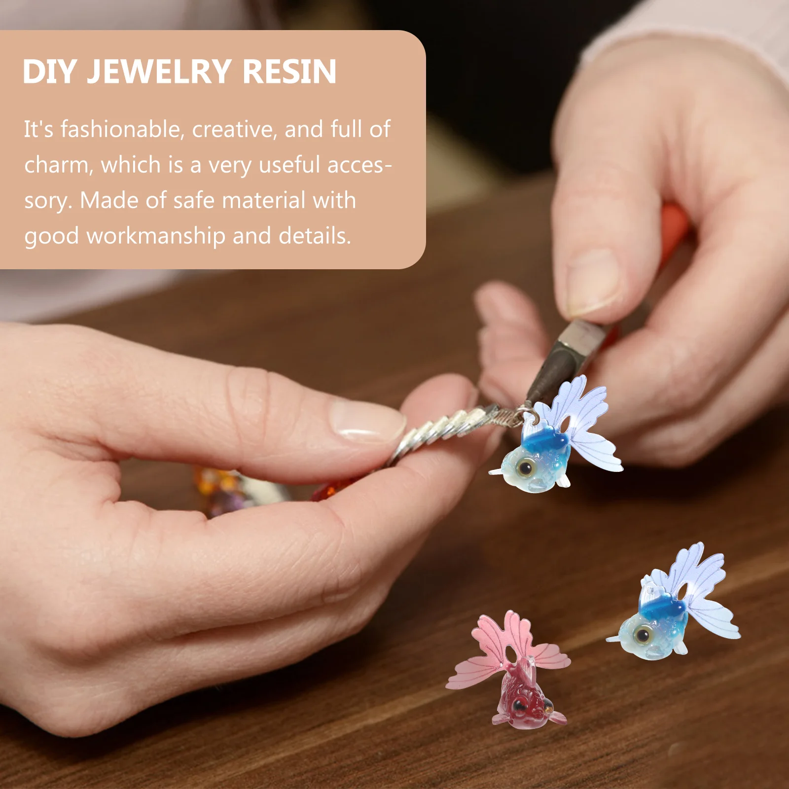 Delicate Charms DIY Making Pendant Crafts Earring Jewelry Goldfish Small Supplies Betta Accessories