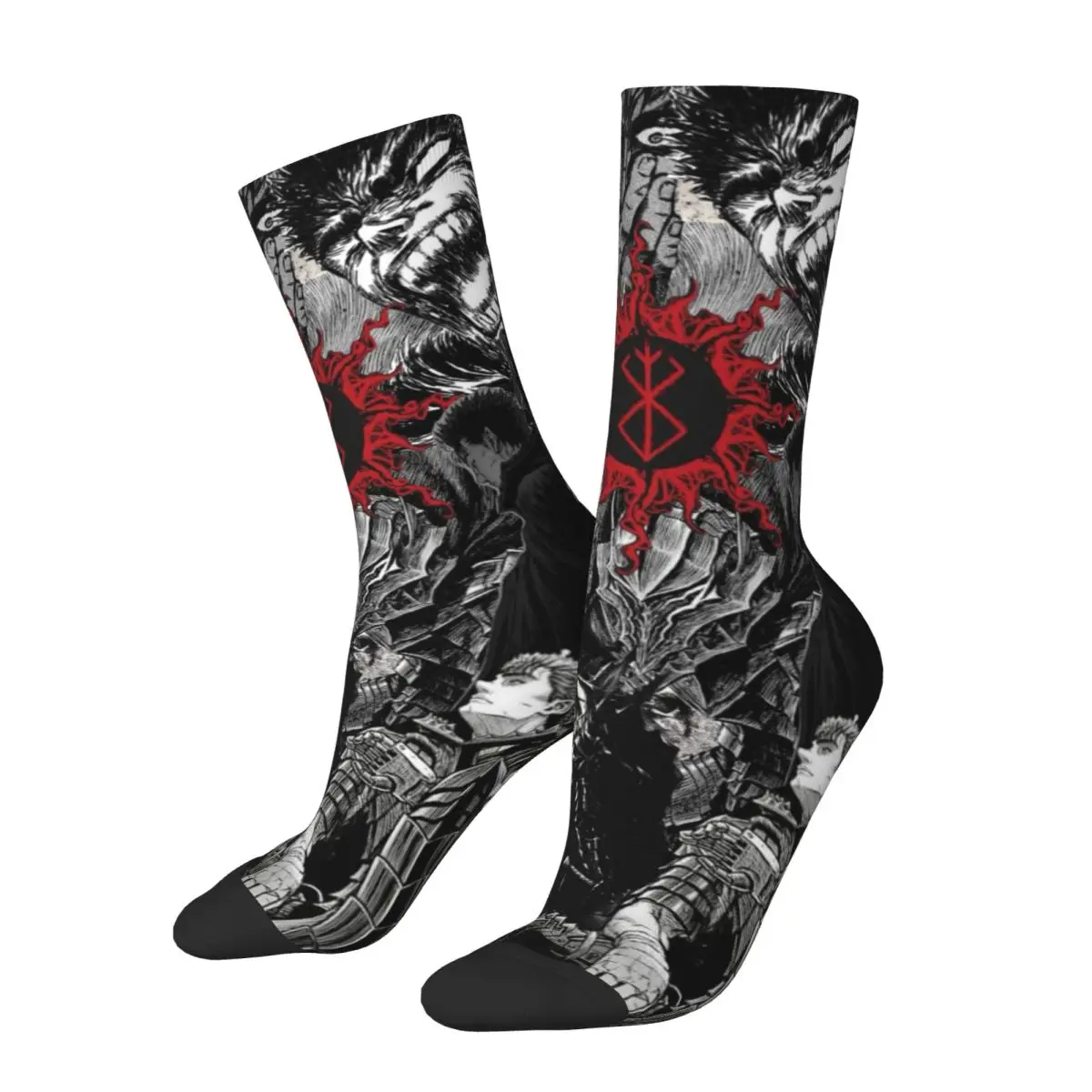 Японские аниме Berserk Merchandise Crew Socks уютные носки с графическим рисунком мягкие для