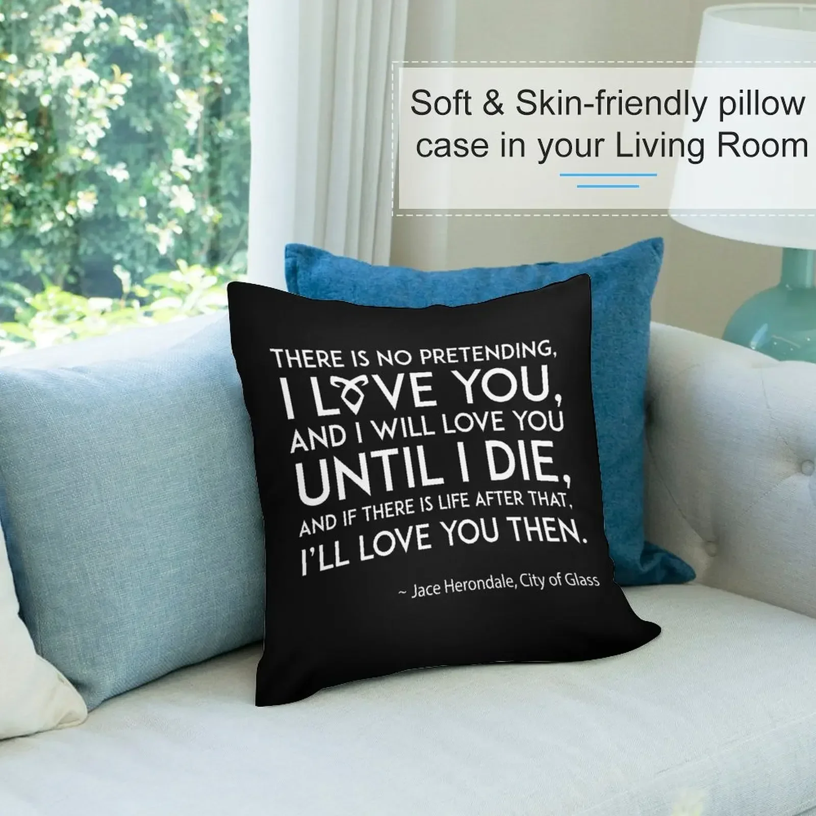 I Love You - Jace Herondale Mortal Instruments декоративная подушка рождественские украшения 2025 г.