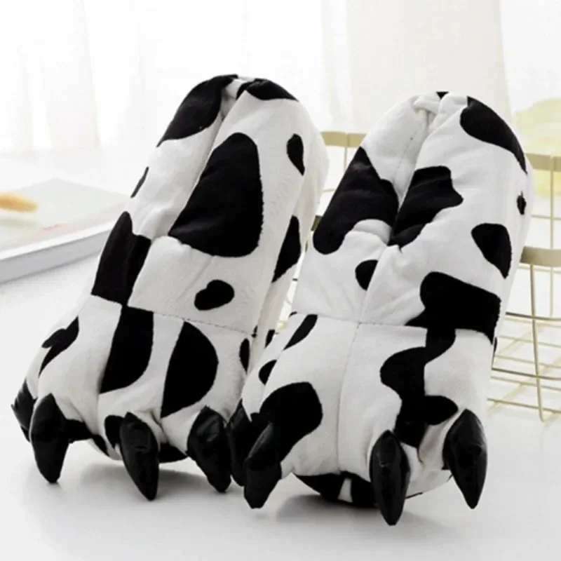 Теплая Зимняя Детская домашняя обувь динозавр искусство Мультяшные животные