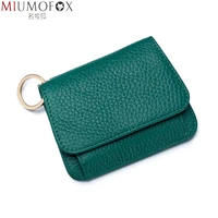 full grain leather short wallet womens fashion designer credit card holder hasp coin purses cow leather ladies wallets 2022 new