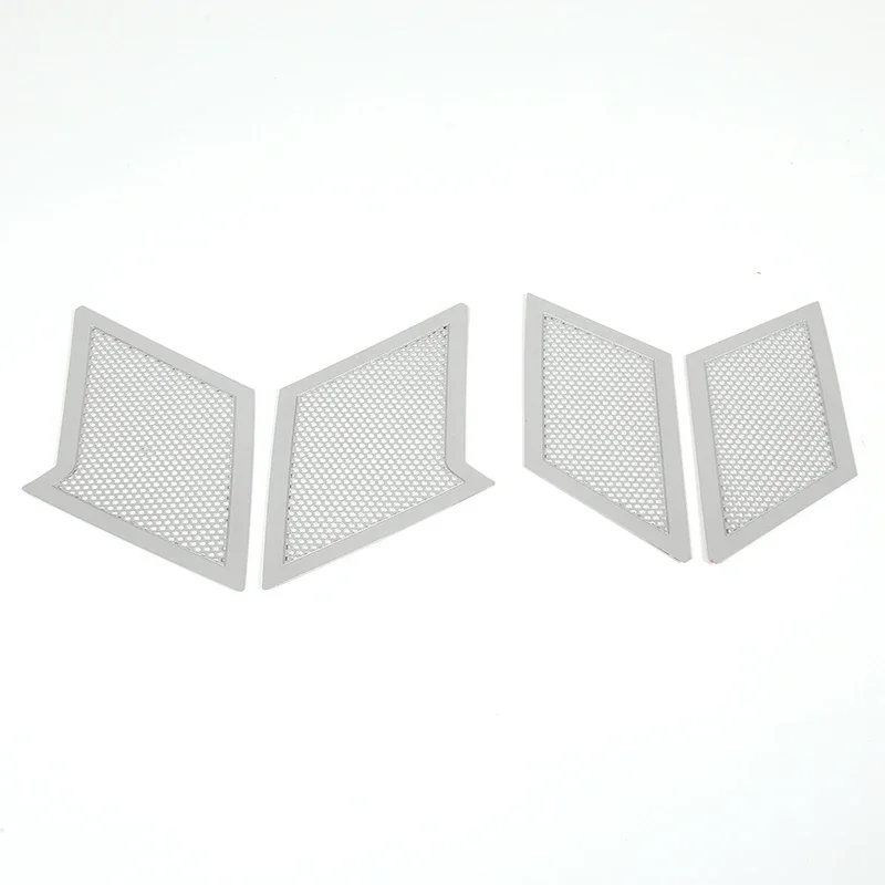 Для Porsche Taycan 2019-2022 нержавеющая сталь серебряная крышка автомобильного динамика