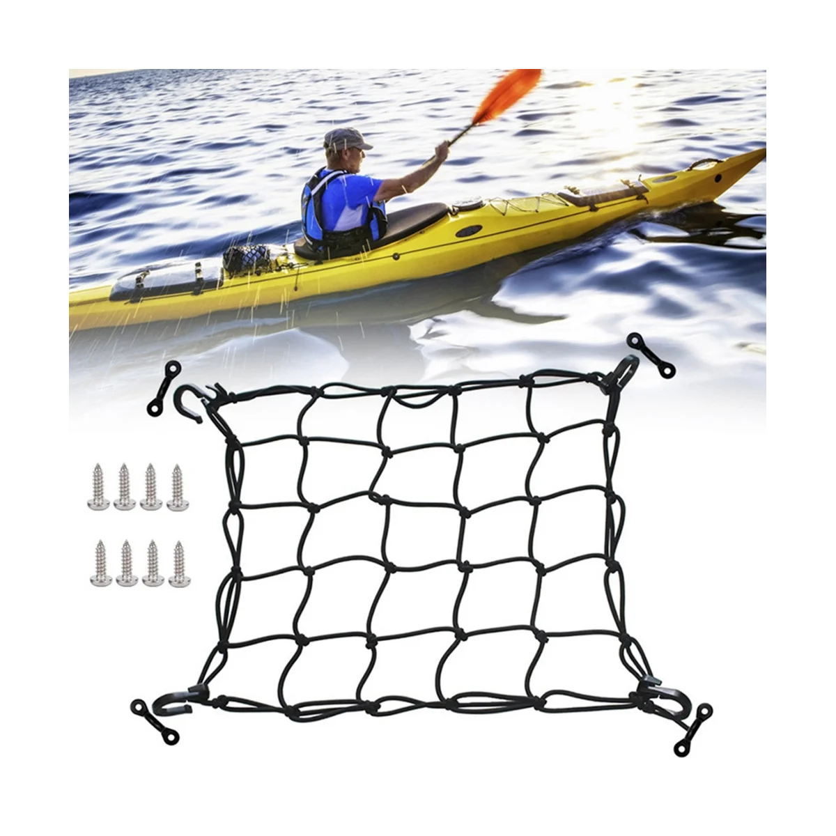 Netting Mesh For Kayak Storage Truck Bed Fishing Boat