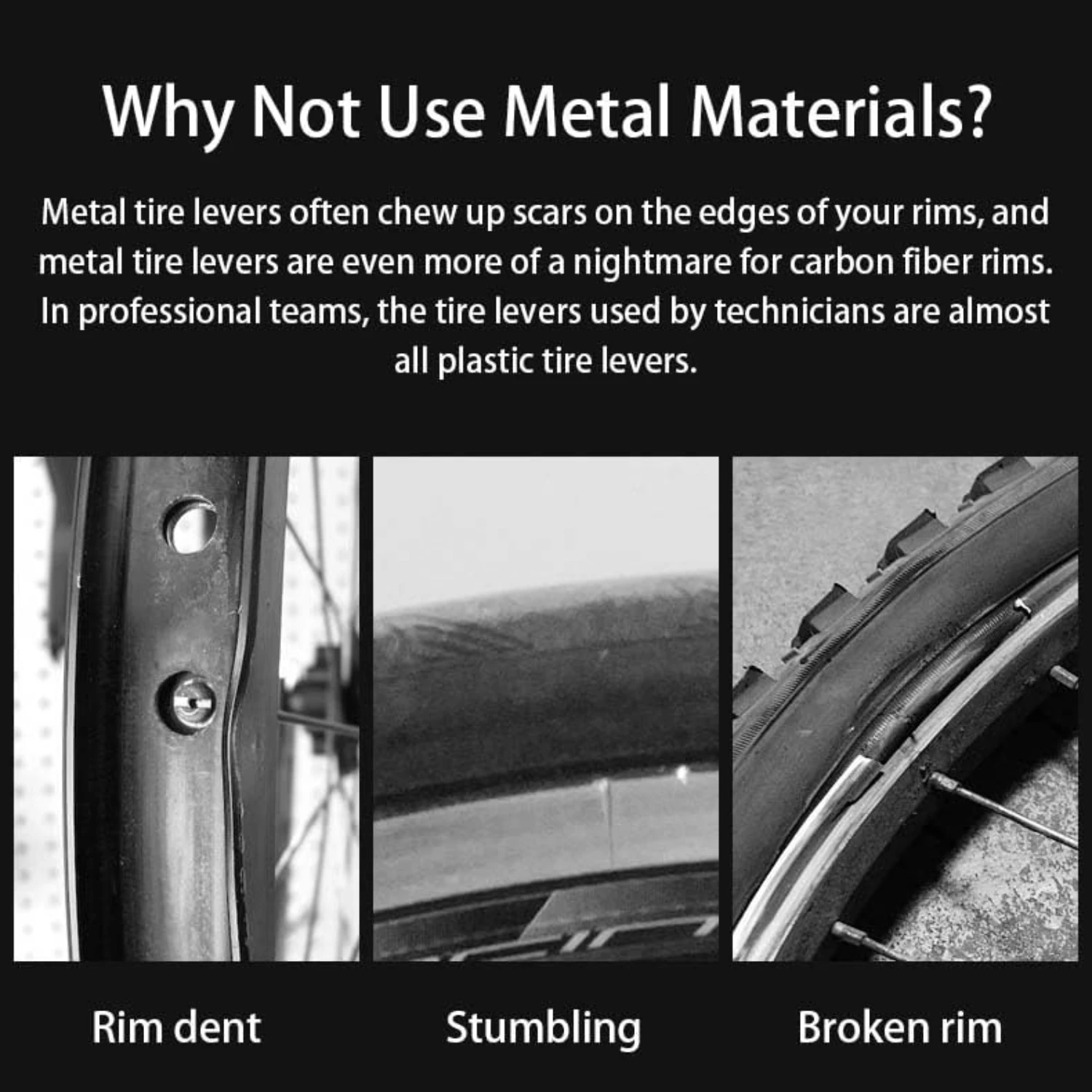 Высокопрочный набор инструментов для снятия рычага велосипедных шин из двух