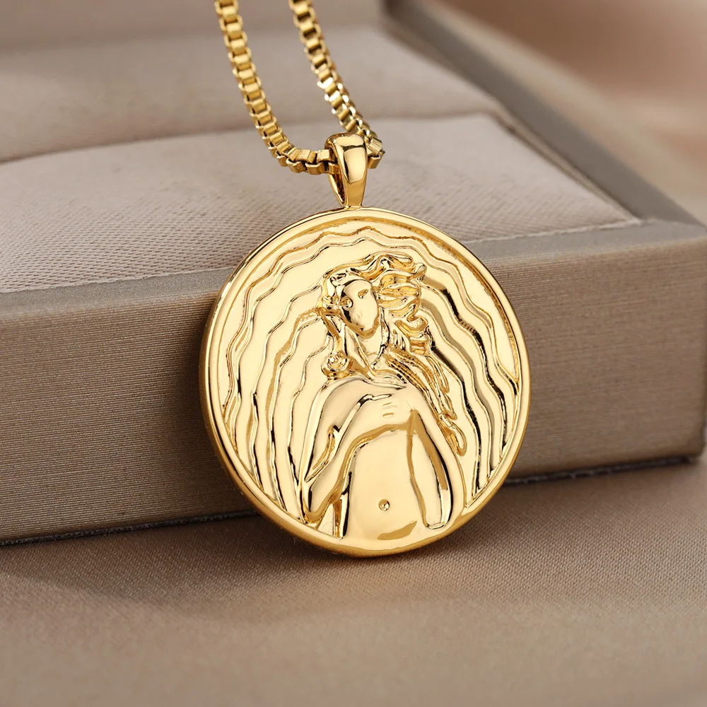 

Aphrodite Necklace for Women Girls Minimalist Greek Mythology Goddess Choker Pendant Necklace Goth Jewelry Gift Mujer