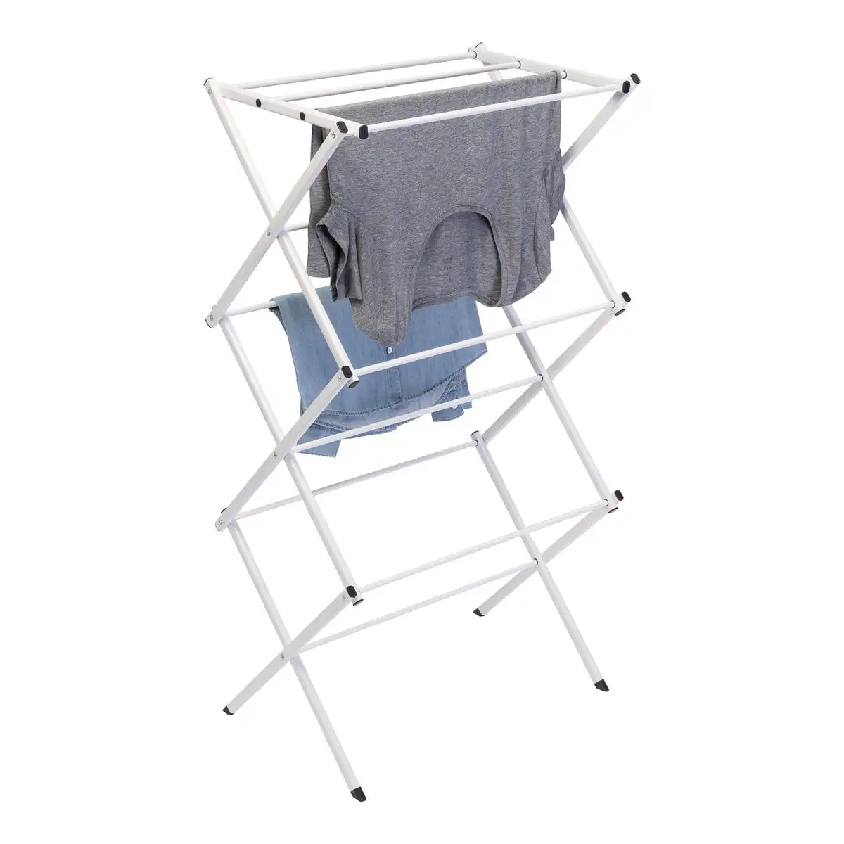 

Honey Can Do Compact Folding Metal Accordion Drying Rack, Off White