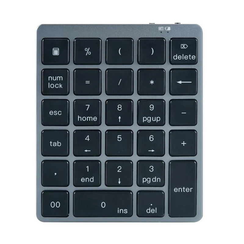 

Aluminium Alloy 28 Keys Bluetooth Numeric Keyboard Portable Keypad With USB Hub Splitter For Ipad For Phone