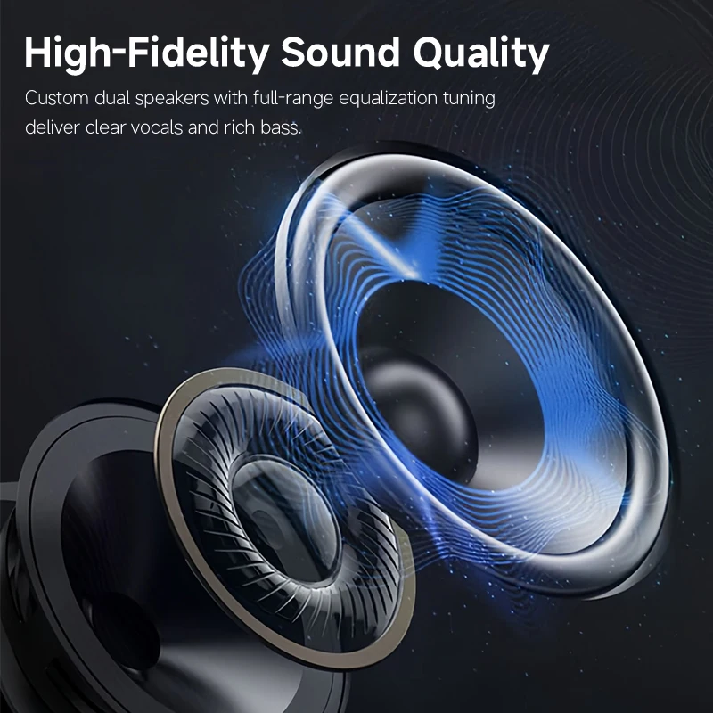 Фото Портативная Bluetooth-колонка MeeGoo с креплением, стереозвук 2*3 Вт, Bluetooth 5.3 и двойной режим работы USB/Type-C, крепление на стол/монитор, с регулировкой громкости №2