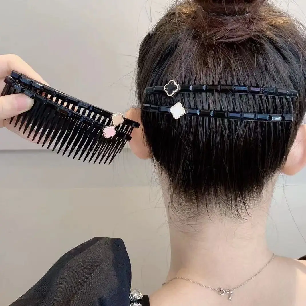 

2022 New Hair comb Broken Hair Finishing Artifact Traceless Inverted Comb Simple Everything Matching Back Head Hairpin for women