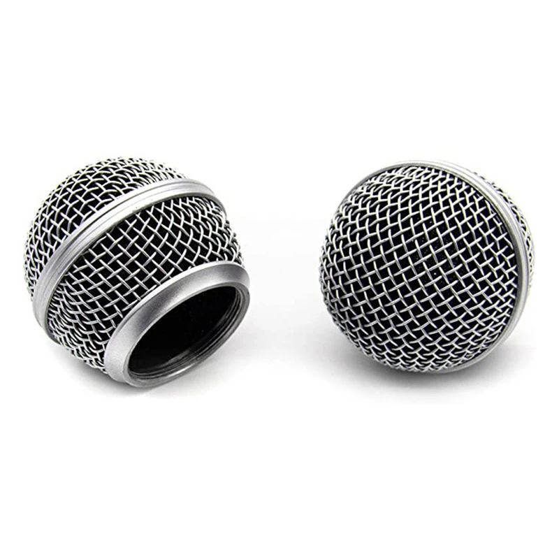 

Stainless Steel Mesh Microphone Grill Head Microphone Grille Replacement Head,With Inner Foam Filter to Reduce Wind, Breath