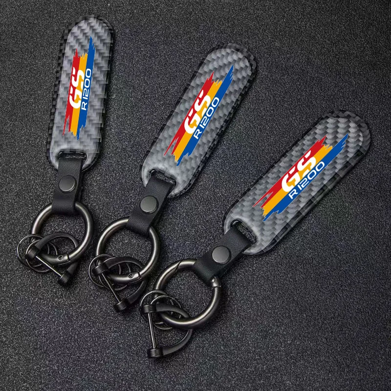 

Carbon Fiber Car Key Ring 360 Degree Rotating Horseshoe Buckle Car KeyChain For BMW R1200GS R1250 GS LC Keychain Car Accessories