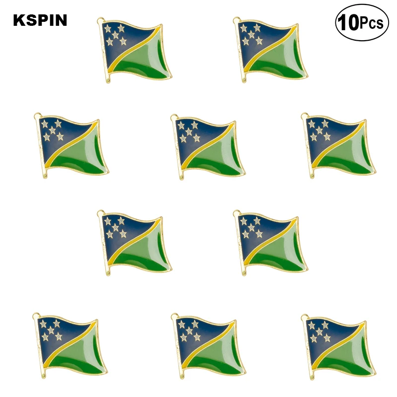 

Solomon Islands Flag Lapel Pin Flag badge Brooch Pins Badges 10Pcs a Lot