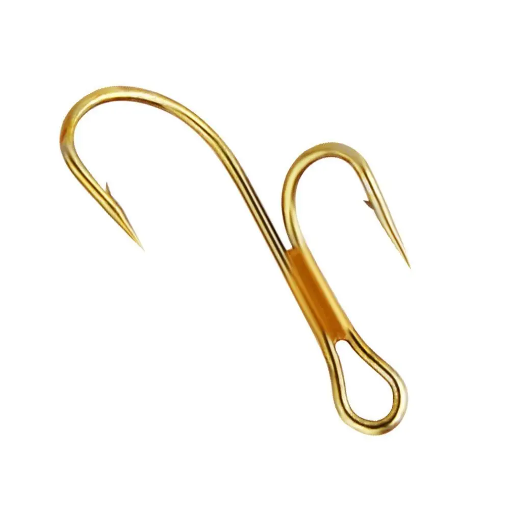 

20 Pcs Soft Lure Dead Bait Duple Hook Salmon Trout Golden Fishing Hooks Double Fishing Hooks Fishing Hooks Twins Hooks