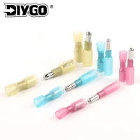 heat shrink bullet female male electrical crimp terminal waterproof nylon copper butt electrical cable connector 22 10 awg