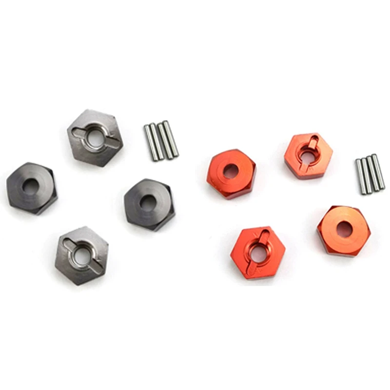 

2 комплекта 12 мм комбайнер ступицы колеса шестигранный адаптер для MN86K MN86KS MN86 MN86S MN G500 1/12 Титан и красный