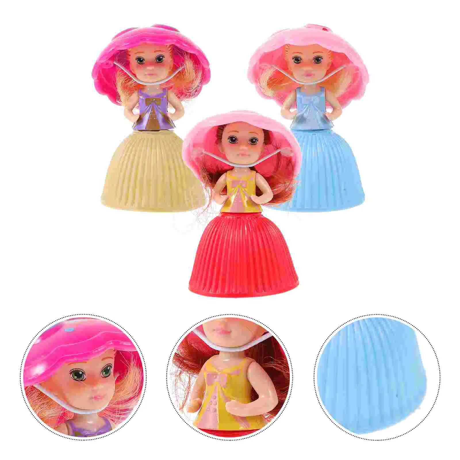3-х шт. игрушка-кекс детские игрушки детский сюрприз для девочек принцесса мини