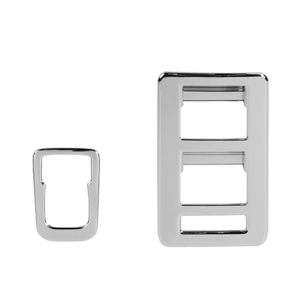 

Car Central Control Window Glass Lift Button Switch & Mirror Adjustment Cover Trim for Ford Bronco 2021 2022,Silver