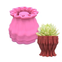 multiple thighs silicone mold for handmade desktop decoration gypsum epoxy resin pen holder flower pot candlestick silicone mold