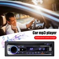 1 din car stereo bluetooth compatible 45wx4 car radio fm mp3 player music usbtfaux audio input support mp3wma hands free call