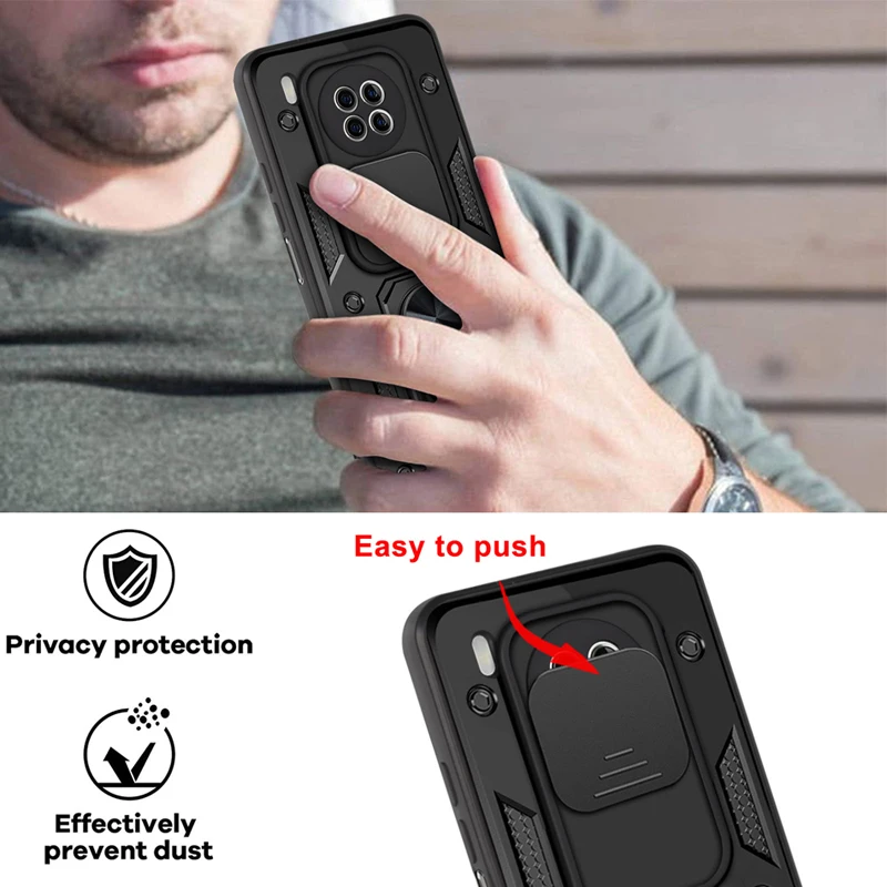 Фото Ударопрочный чехол для телефона Huawei Y6P, Y7P, Y8P, Y7A, Y9A, Y8S, Y9S, Y9Prime, Enjoy 10E, 10S, 20Plus, Магнитный чехол с кольцом и окошком №4