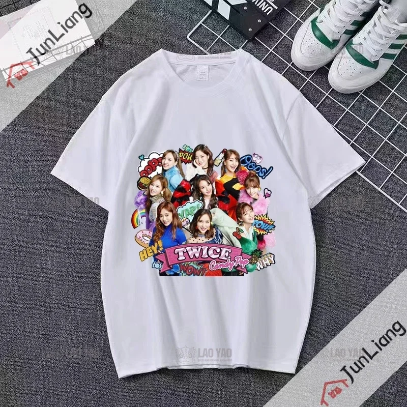 

Momo Mina Tzuyu Sana Harajuku T-shirt for Women Fun Street Wear for Women Graphic Summer Short Sleeve for Women Men T-shirt