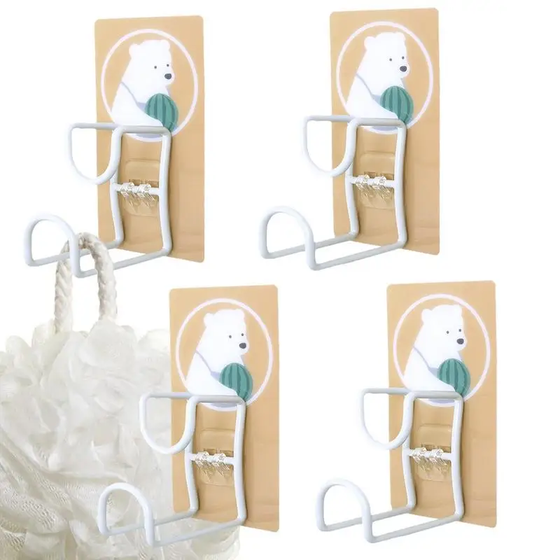 

Cute Washbasin Hooks Bathroom Wall Hooks Storage Rack Heavy Duty Metal Washbasin Holder For Bath Brush Towel Robe