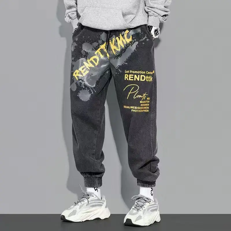 

Брюки-карго мужские с эластичным поясом, модные штаны в японском стиле, уличная одежда в стиле Харадзюку, повседневные джоггеры