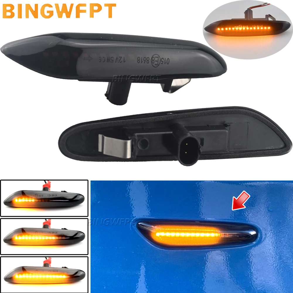 

For BMW Led Dynamic Side Marker Turn Signal Lights Sequential Blinker Light Lamp for E90 E91 E92 E93 E60 E87 E82 E46 Error Free