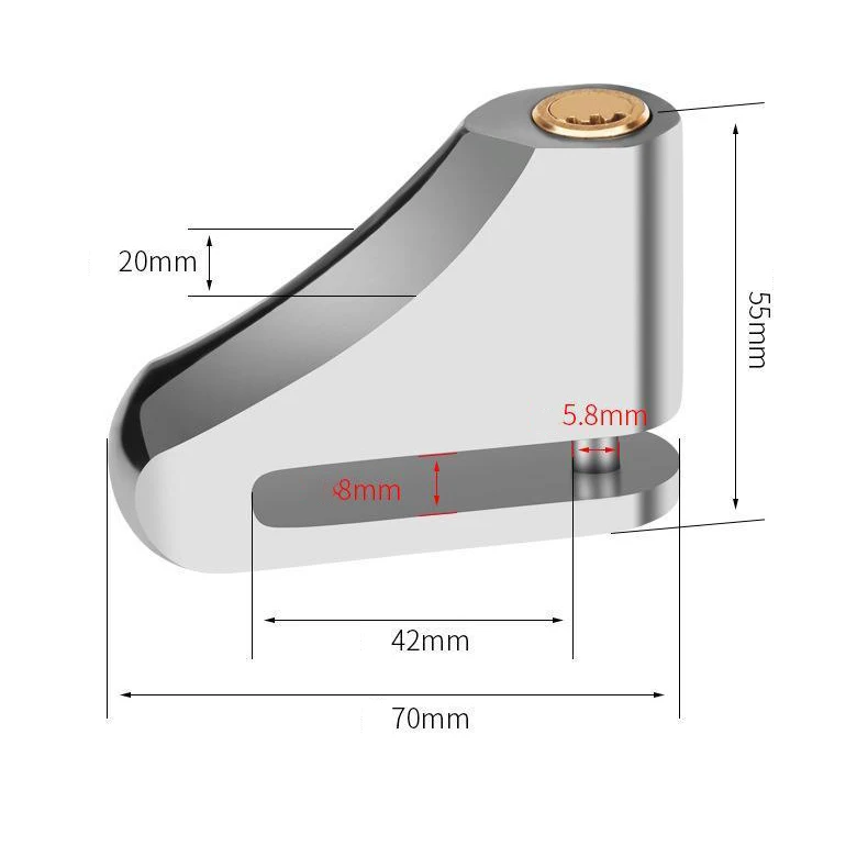 Универсальный портативный мотоциклетный замок с защитой от кражи стальной