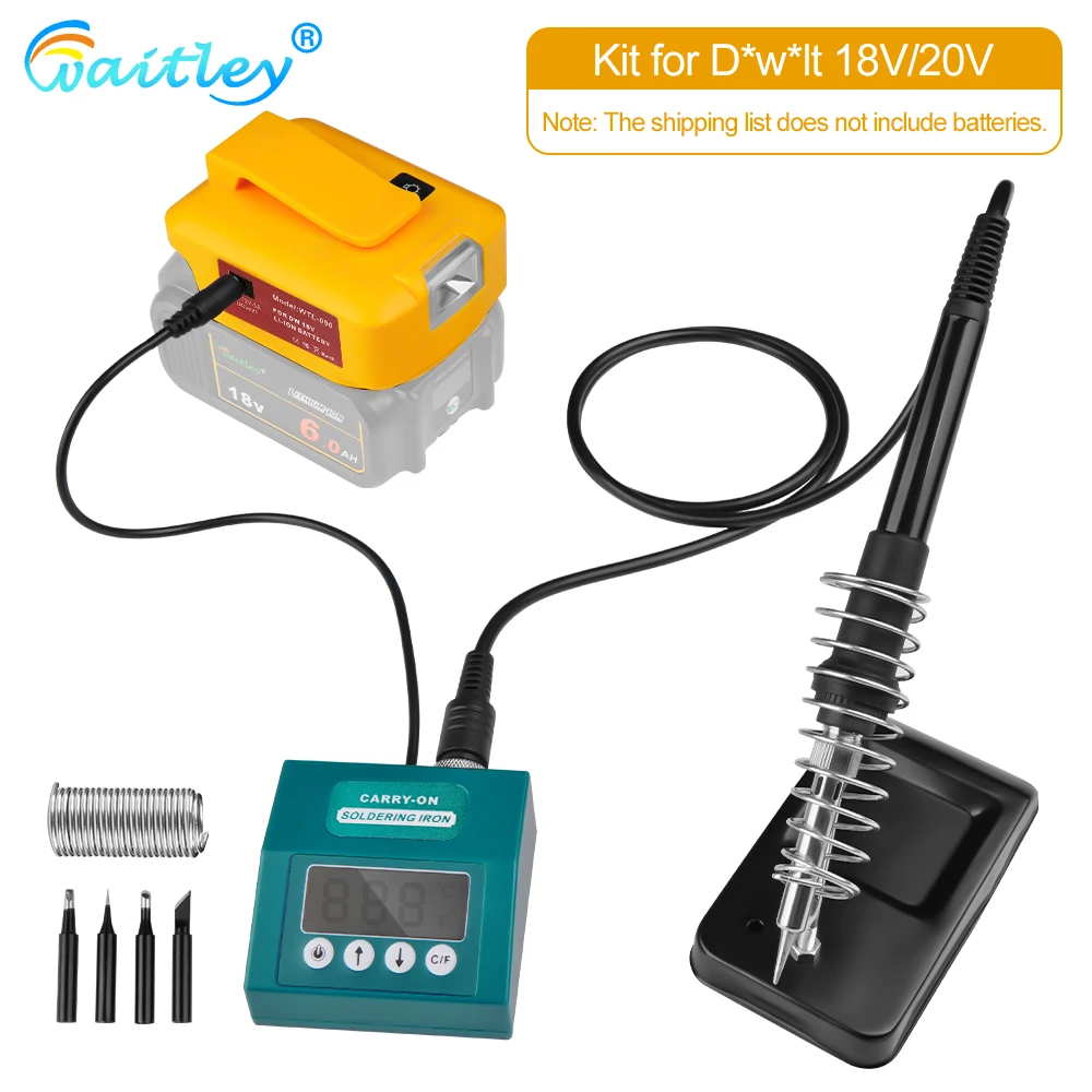 

Портативный паяльник Waitley DLT-001 для аккумуляторов Makita, Bosch