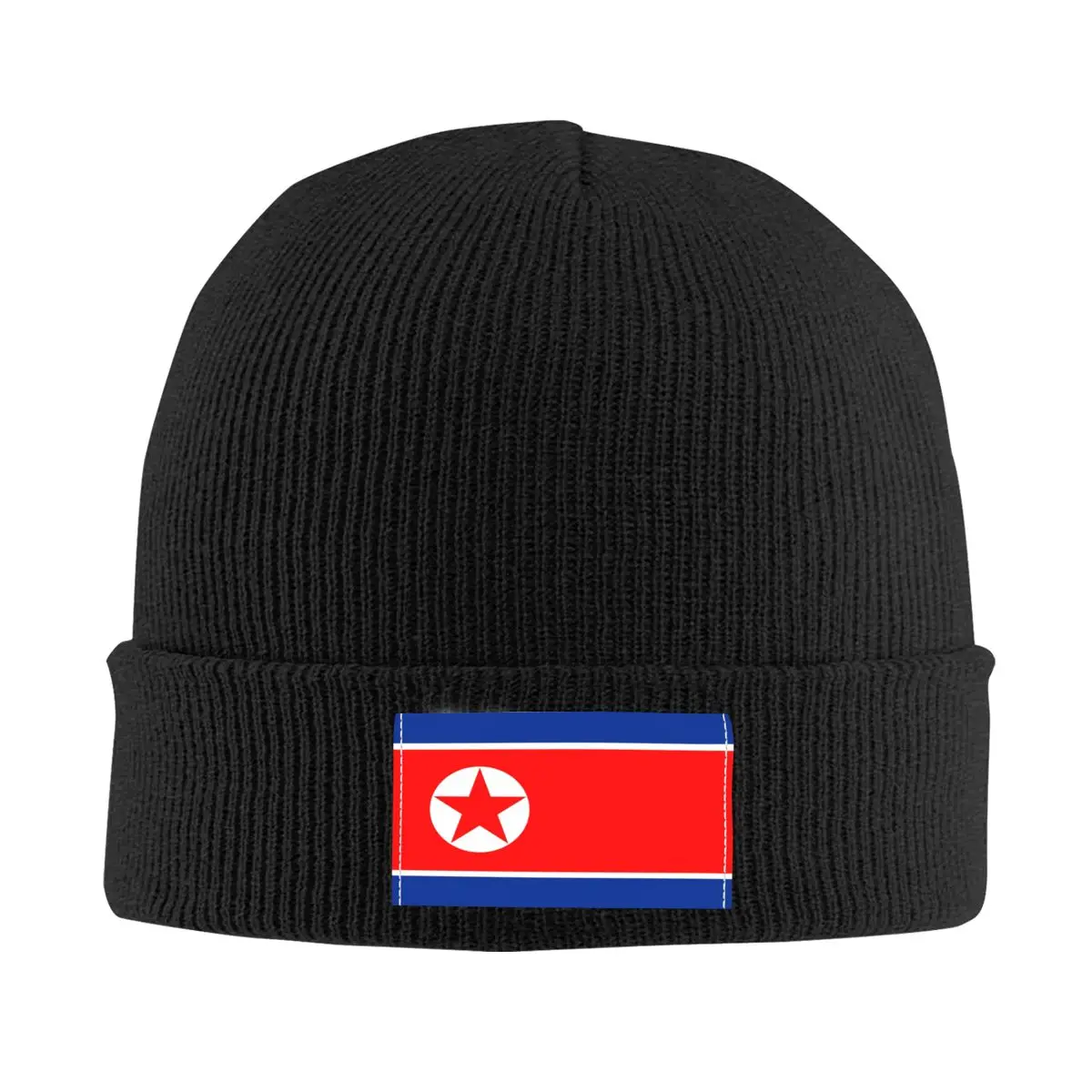 Flag Of North Korea Skullies Beanies Caps Hip Hop Winter Warm Women Men Knit Hats Adult Unisex Bonnet Hats 1