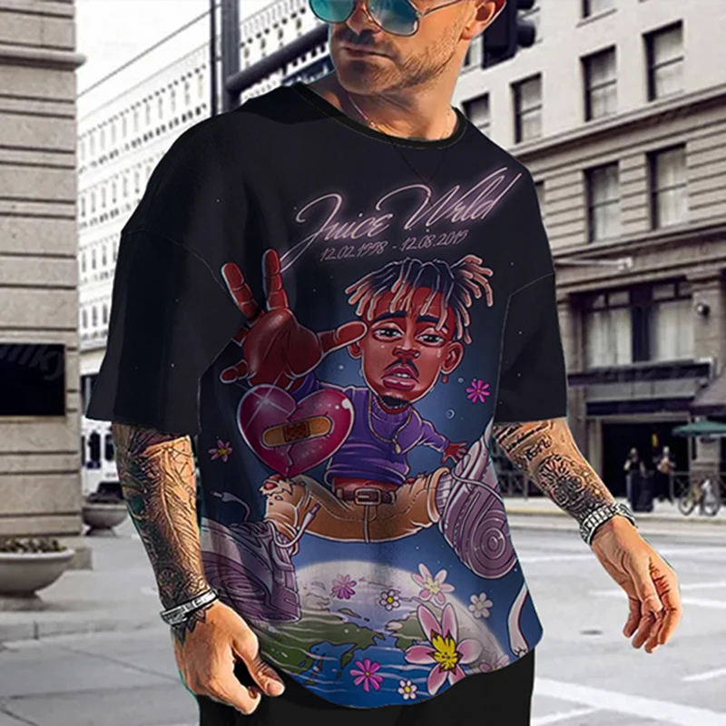 

Футболка мужская с 3D-принтом в стиле хип-хоп, Y2K