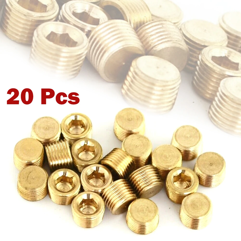 

20 шт., латунные розетки с шестигранной головкой, 1/8 дюйма, 6,5 мм